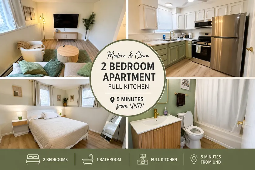 Modern and Clean 2 Bedroom with Full Kitchen - Image 1