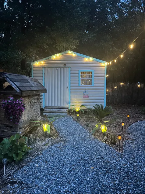 Retro Poolside Glamping Bungalow - Image 1