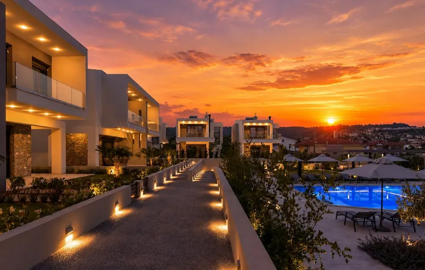 Luxury apartment in Olea Valley with sea view and 2 pools - Image 1