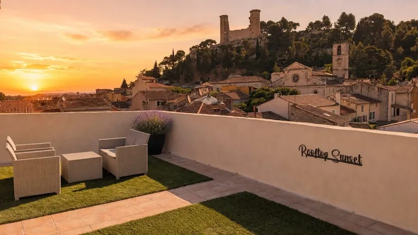 La Suite Suspendue · Private rooftop · Castle view - Image 1