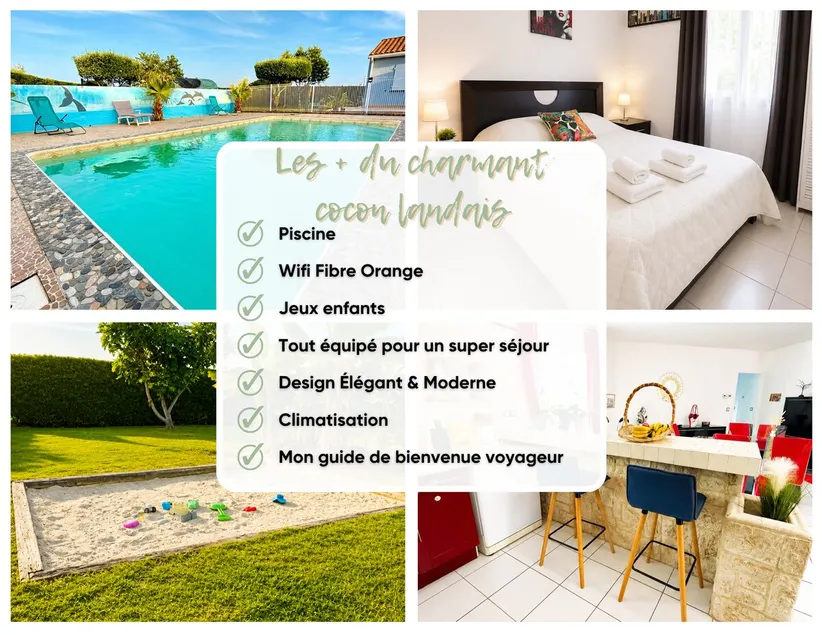 Charming Landes hideaway • Wi-Fi • Swimming pool • A/C - Image 1