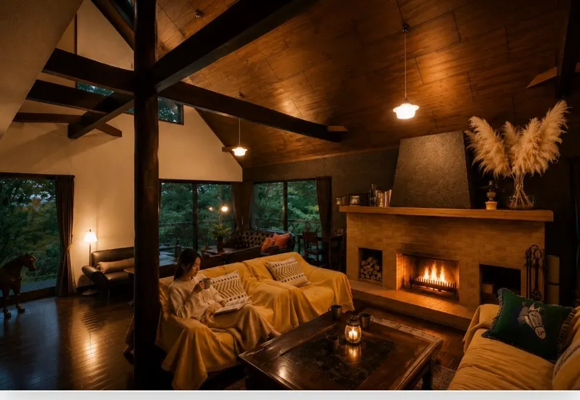 [Newly opened! Sale!] Momiji | A hideaway with a fireplace | 10 people | 120 m² | A special private space - Image 1