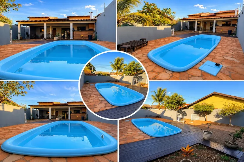 12 people, 5 beds, with pool and barbecue grill - Image 1