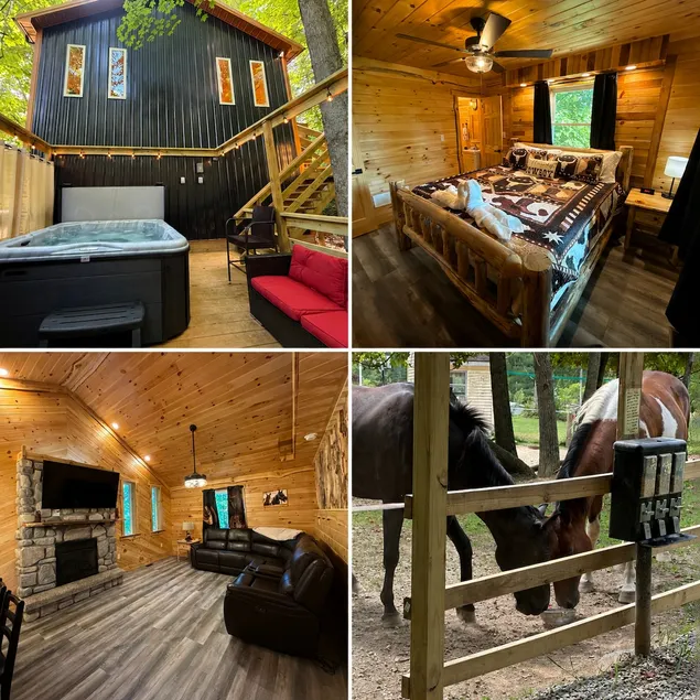 2 BDR Overlook Horse, Hot tub, King bed, Fire Pit - Image 1