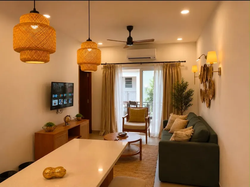 Modern 1BHK | 10 min to Thalassa | Balcony & Pool - Image 1
