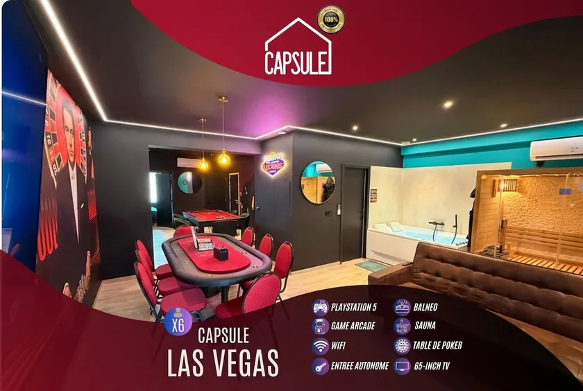 Las Vegas Capsule: poker table - hot tub - sauna - Image 1