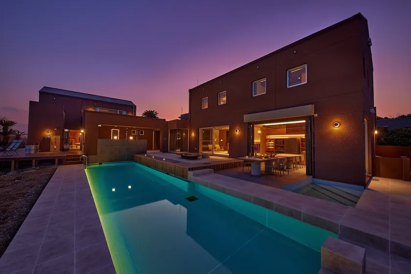 2F building with sauna, private pool, jacuzzi, BBQ, mini golf, stunning views, and a wonderful time - Image 1