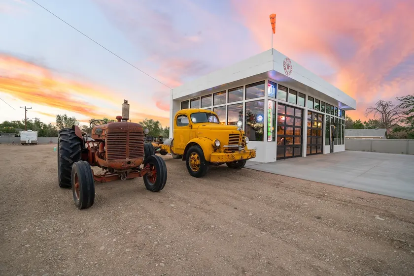 Historic Gas Station Converted Retro Neon Garage! - Image 1