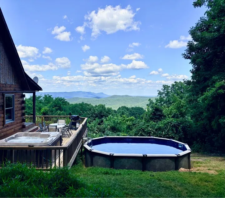 Secluded Log Cabin - Pool, Hot tub & Amazing Views - Image 1