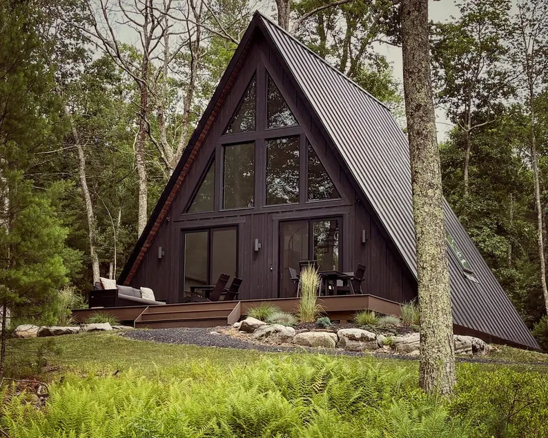 An A-frame escape nestled in the Catskills woods. - Image 1