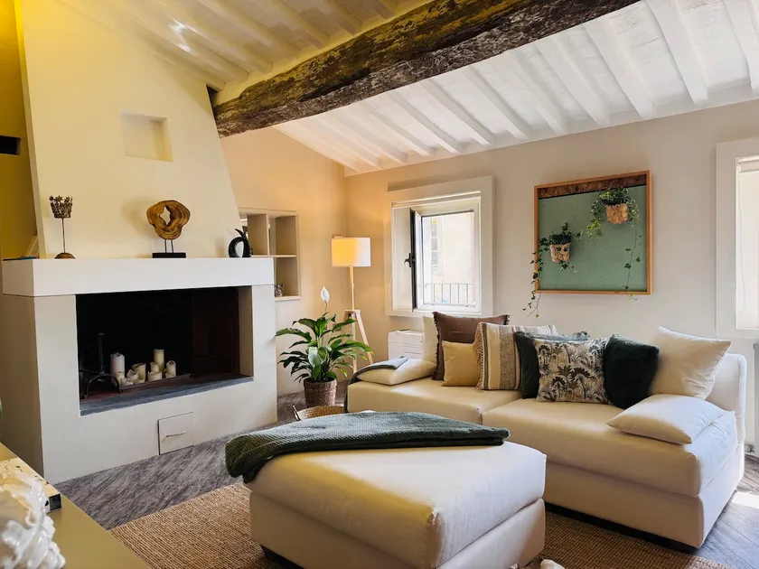 Art Loft: Rooftops and Hills View in Lajatico - Image 1