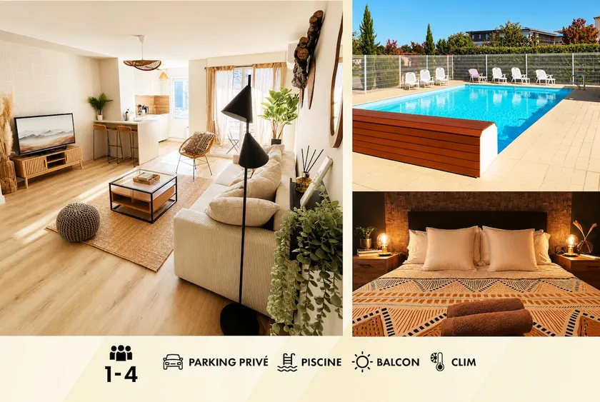 Modern T2 | Piscine + Parking + Clim | LYON 25 min - Image 1