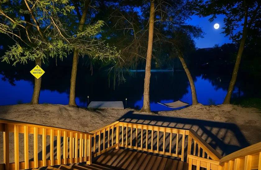 Riverside Oasis with FirePit, Canoe, Sunset Views - Image 1