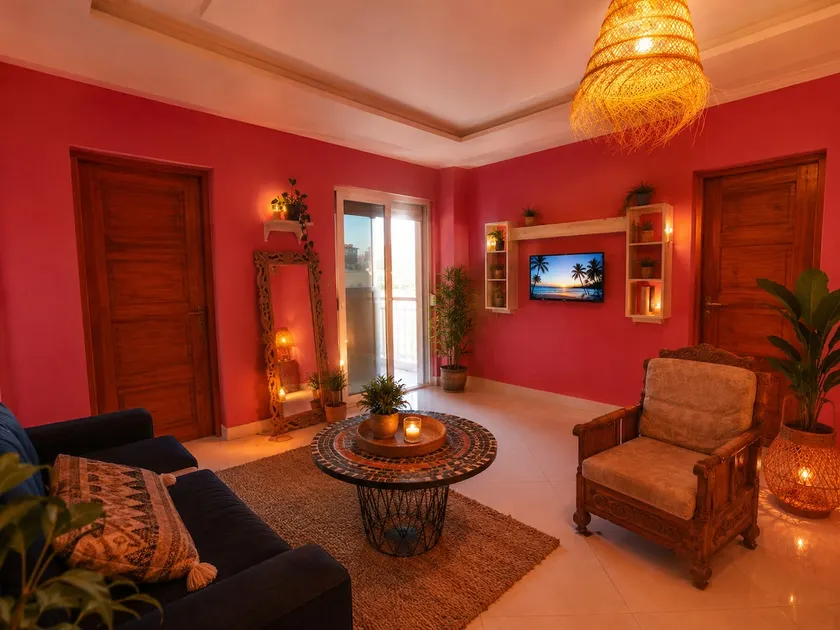 Luxury peach suite with balcony - Image 1