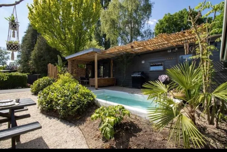 The Bali chalet with private heated pool - Image 1