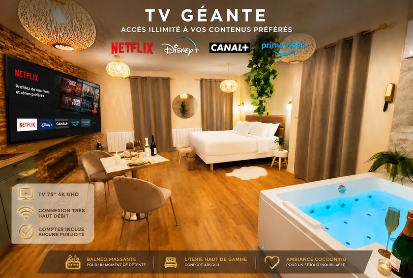 La Parenthèse - Balneotherapy - Giant TV - King Size Bed - Image 1