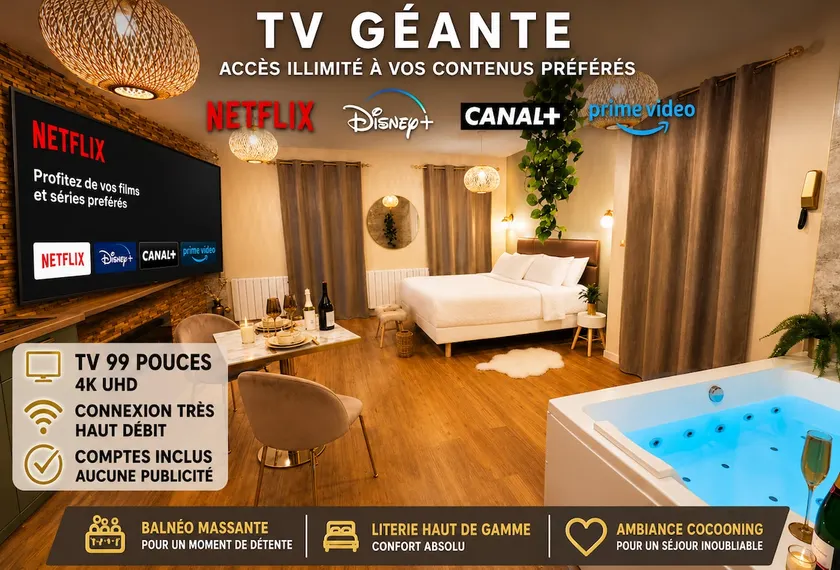 La Parenthèse - Balneotherapy - Giant TV - King Size Bed - Image 1