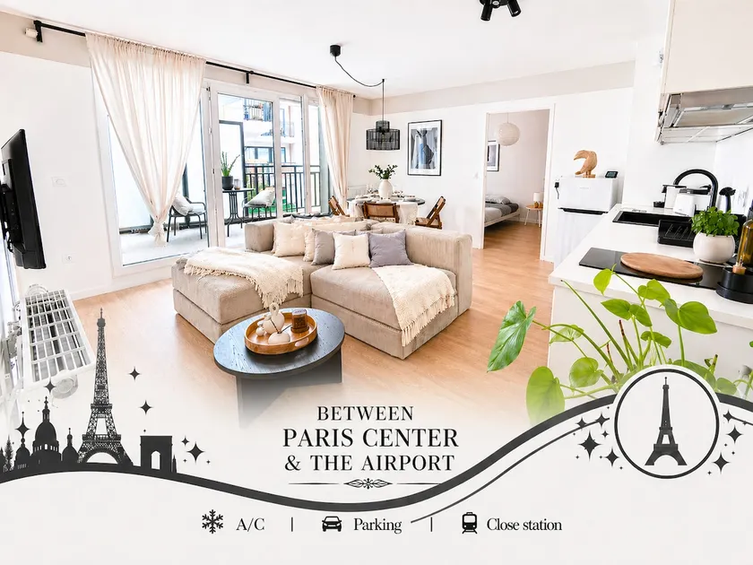 Parking - A/C - 2 bedrooms - 13mn from the airport - Image 1