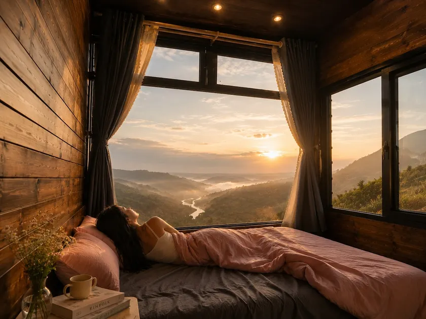 Thỏ Non Garden Sunrise View - Image 1