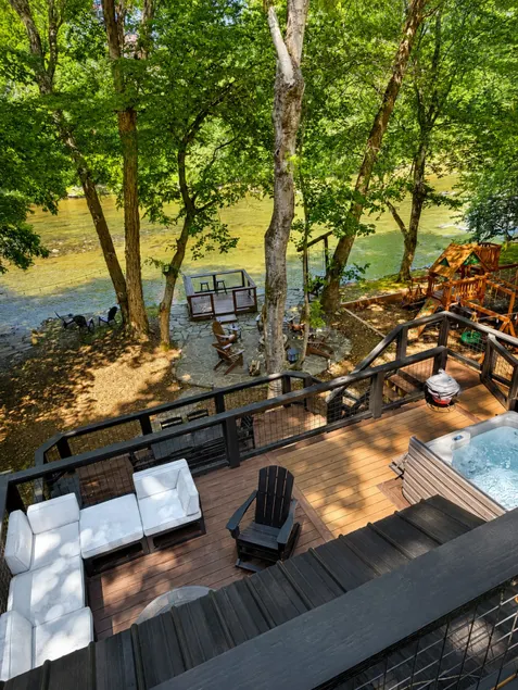 Creekfront Cabin with Waterfall, Hot Tub, Fire Pit - Image 1