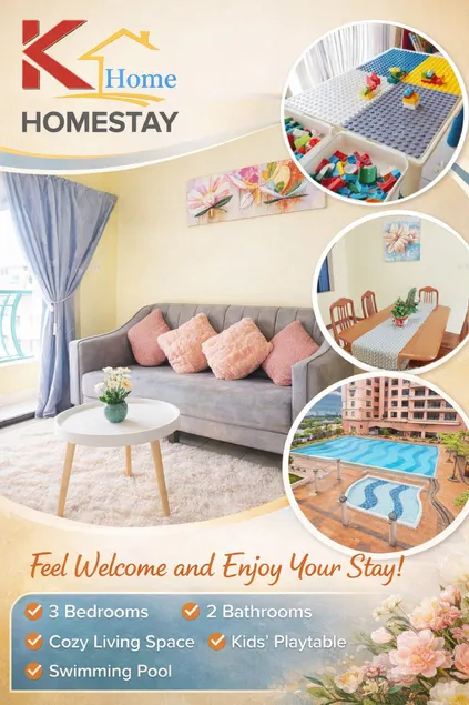 KHome-MarinaCourt-KK CITY CENTRE .3B2R(8Pax) NEW!! - Image 1