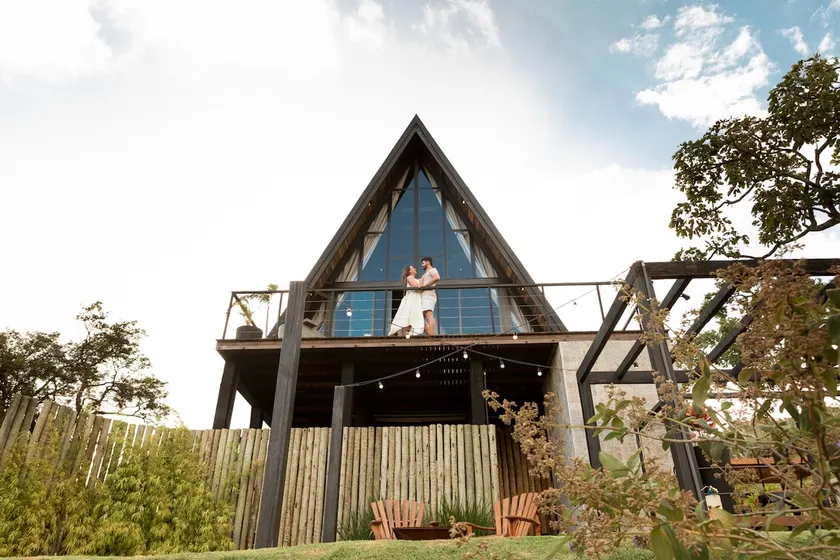 A-frame cabin with mountain view - Image 1