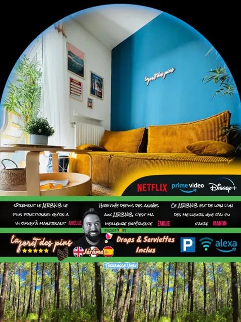 La Forêt des Pins - Free Check-In - Wifi - Parking Privé - Netflix - Draps & Serviettes inclus - Image 1
