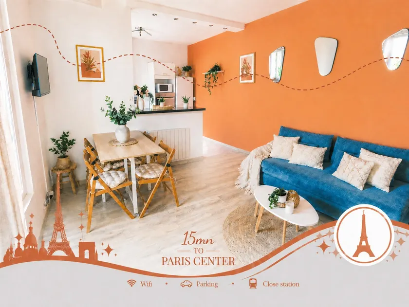 15 min from Paris center – Parking & quiet area - Image 1