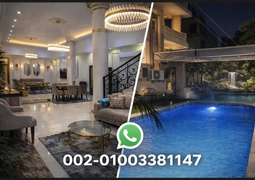 modern villa with coverable warm pool sheik zayed compound - Image 1