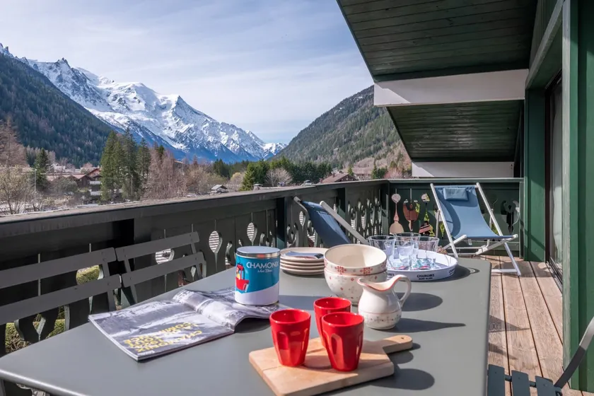 Smuk Vintage lejlighed med pejs, udsigt over Mont Blanc - Image 1