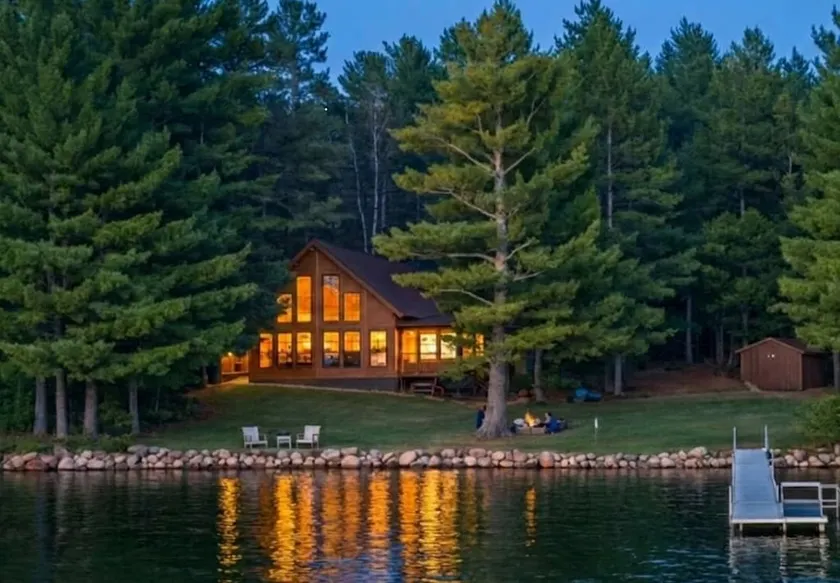 A-Frame Lakeside •Sand Swim, Tennis Court, 7 Acres - Image 1