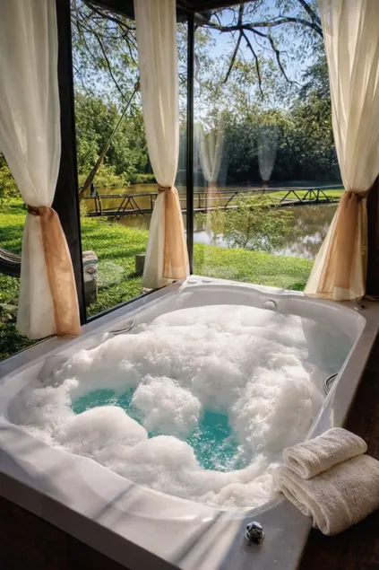 Hot Tub, Fireplace, and Lake View - Image 1