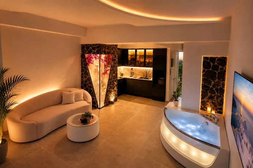 Aphrodite Suite Romantic Jacuzzi & Fireplace - Image 1