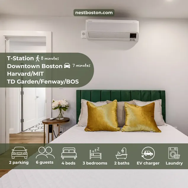 Cambridge Boston 3BR2Bth Parking W&D Subway AC - Image 1