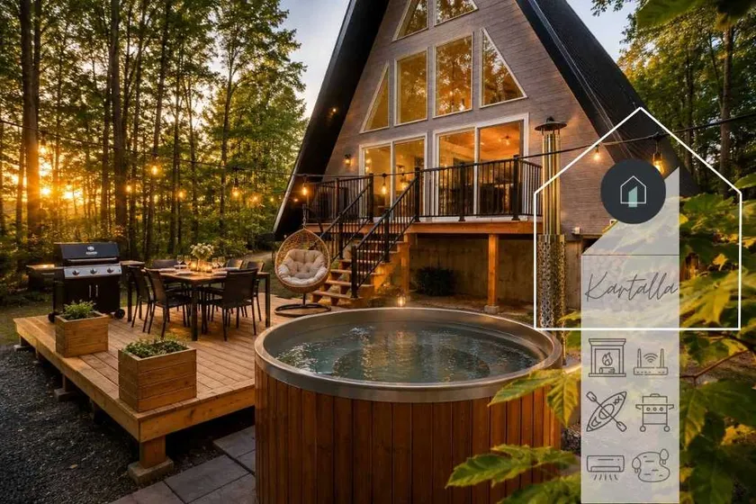 Kartalla Aframe chalet lake access near Tremblant - Image 1