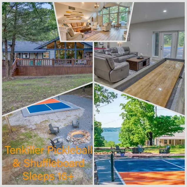 Tenkiller Lake Pickleball Sleeps 20+ Shuffleboard - Image 1
