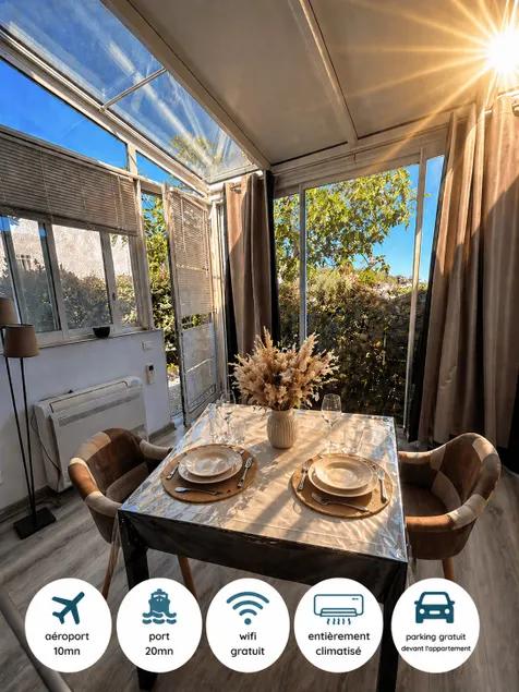 Cozy, air-conditioned 1-bedroom apartment with veranda and garden in Borgo - Image 1