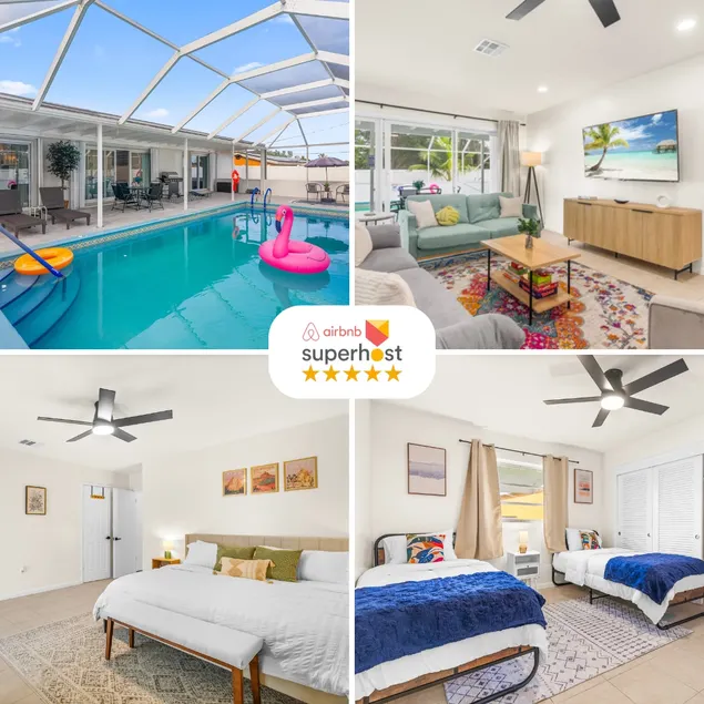 Modern 3BR Oasis with Private Pool | 7m to Beach - Image 1