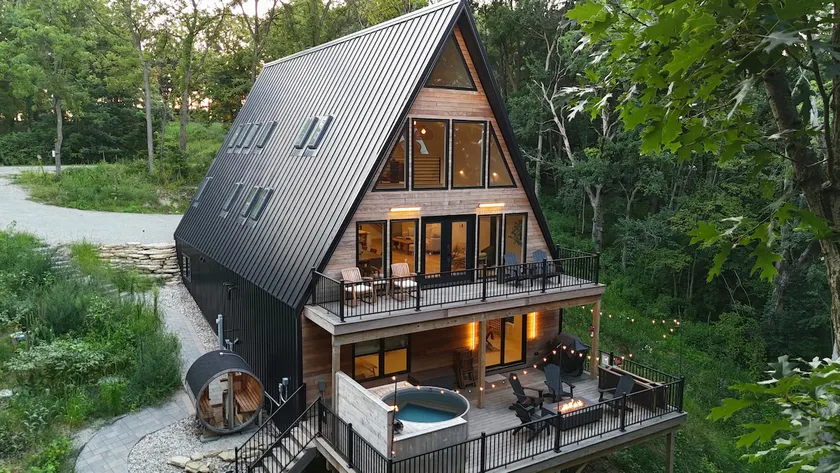 The Ravines • Riverfront A-Frame + Cedar Tub/Sauna - Image 1
