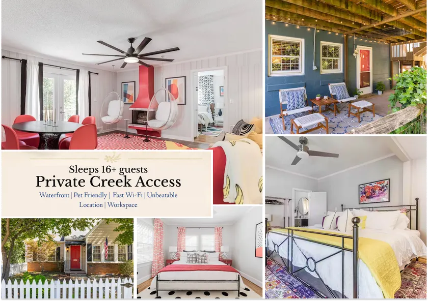 Bright 7BR Retreat in Burlington | Private Creek - Image 1