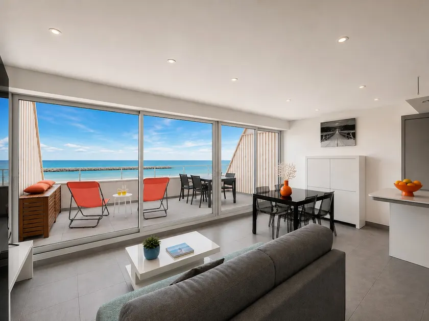 Rose des sables- Appartement familial - terrasse - parking- 1ere ligne Mer Carnon - Image 1