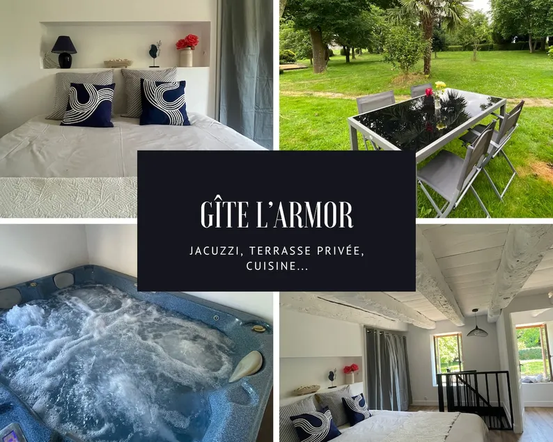 Gîte l'Armor: Jacuzzi, private terrace, kitchen. - Image 1