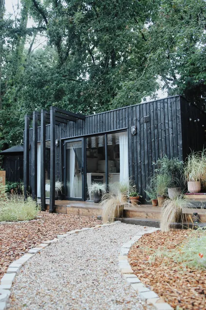 The Hideout cosy woodland cabin with hot tub - Image 1