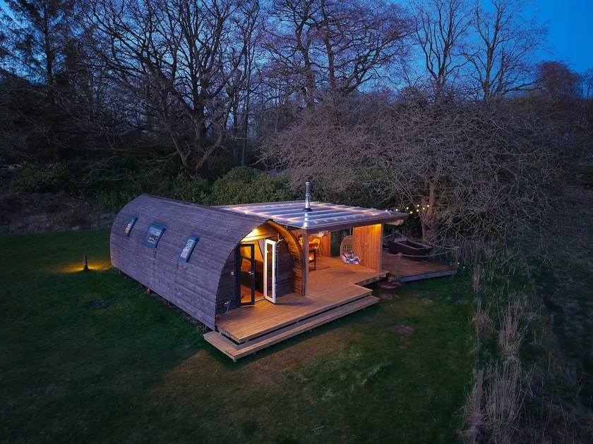 Luxury Glamping Cabin With Swedish Wood Fired Tub - Image 1