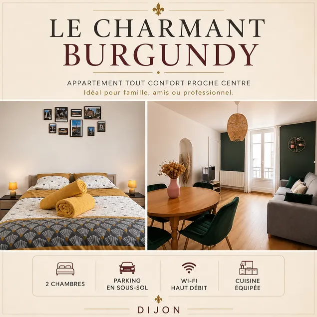 The Charming Burgundy, 2 bedrooms, private parking - Image 1