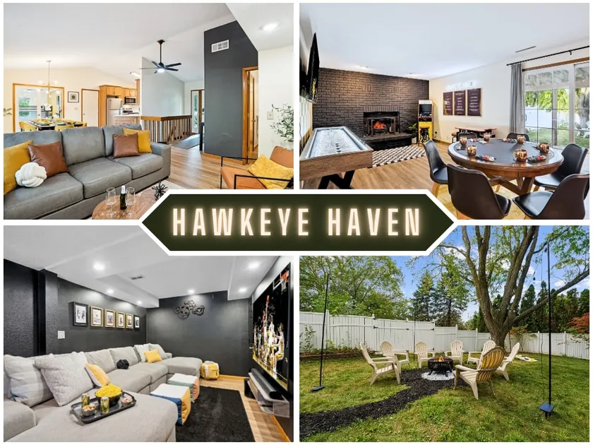 Game & Movie Room +Fire Pit+ 1.3m to Kinnick & UHC - Image 1