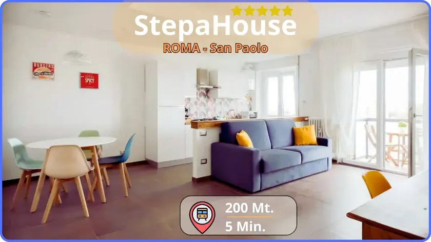 StepaHouse Roma zona San Paolo Elegante Bilocale a 2 minuti dalla Metro B - Image 1