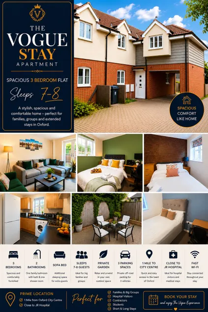 The Vogue Stay Aprt Ideal for all Oxford Hospitals - Image 1