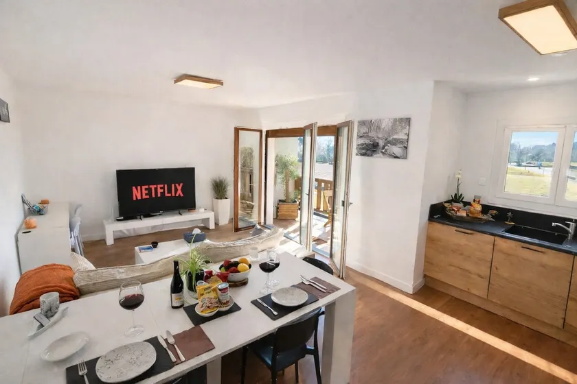 Spacious, cozy 1-bedroom apartment with balcony and Jura views, near Geneva - Image 1
