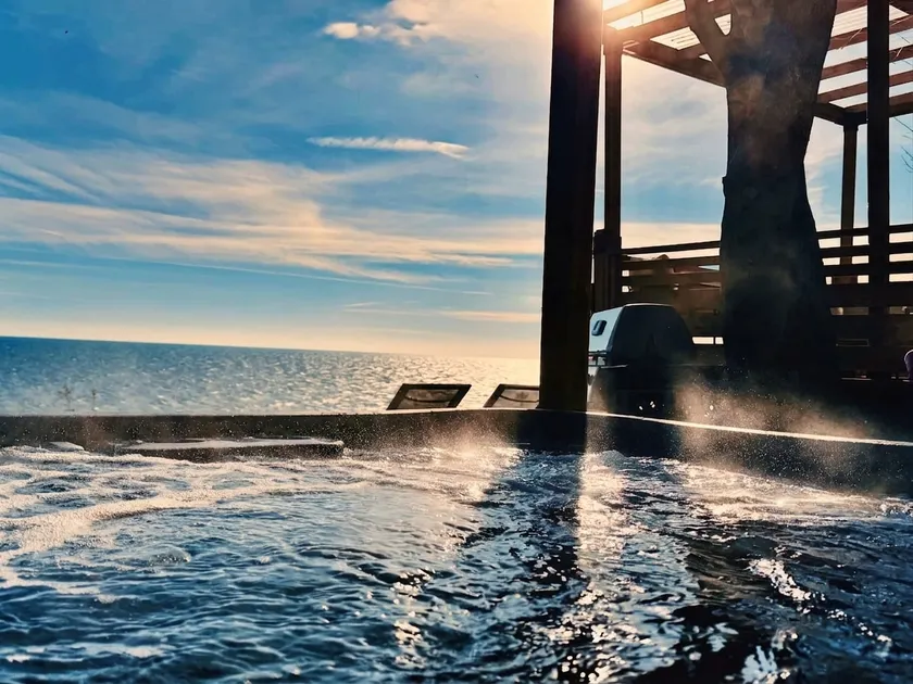 Cedar Sauna + Hot Tub on a Lake Erie Bluff - Image 1